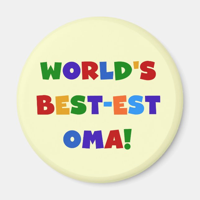 Die besten Oma-Farben der Welt - Geschenke Magnet (Vorne)