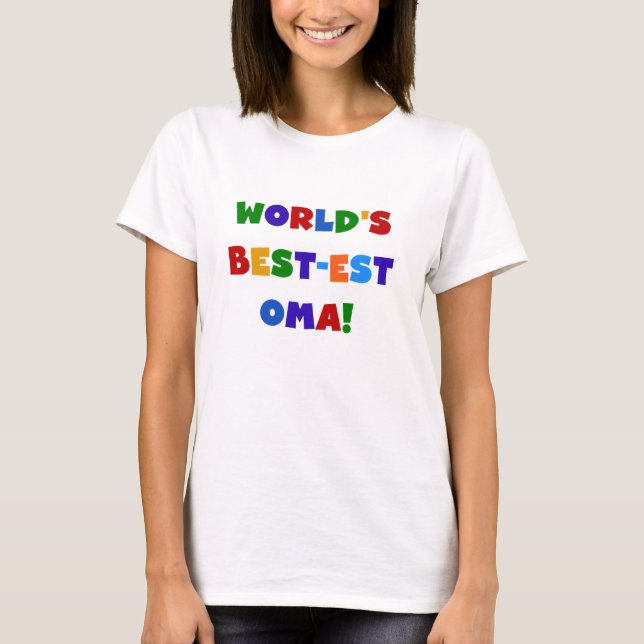 Die besten Oma-Farben der Welt - Geschenke T-Shirt (Vorderseite)