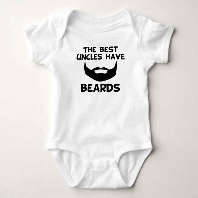 Die besten Onkel haben Bärte Baby Strampler (Vorderseite)