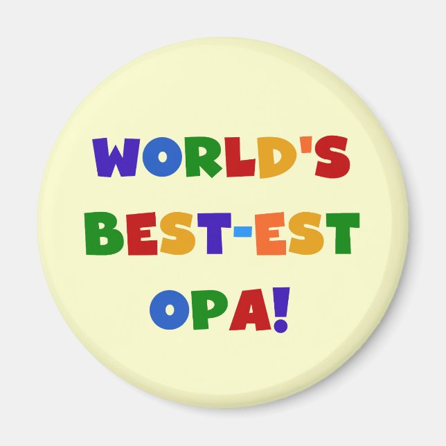 Die besten opa-farbenen Geschenke der Welt Magnet (Vorne)