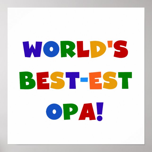 Die besten opa-farbenen Geschenke der Welt Poster (Vorne)