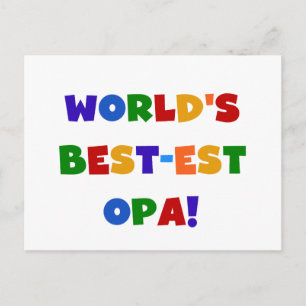 Die besten opa-farbenen Geschenke der Welt Postkarte