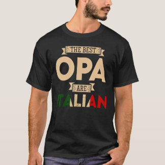 Die besten Opa sind Italienische Fahne Papa T-Shirt