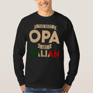 Die besten Opa sind Italienische Fahne Papa T-Shirt