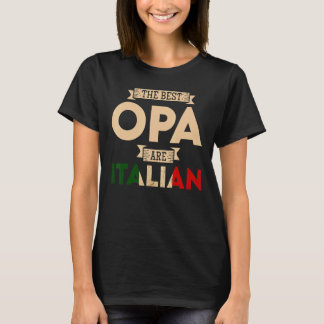 Die besten Opa sind Italienische Fahne Papa T-Shirt
