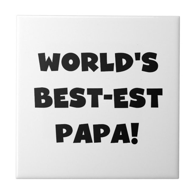 Die besten Papa-Tshirts und Geschenke der Black Te Fliese (Vorderseite)