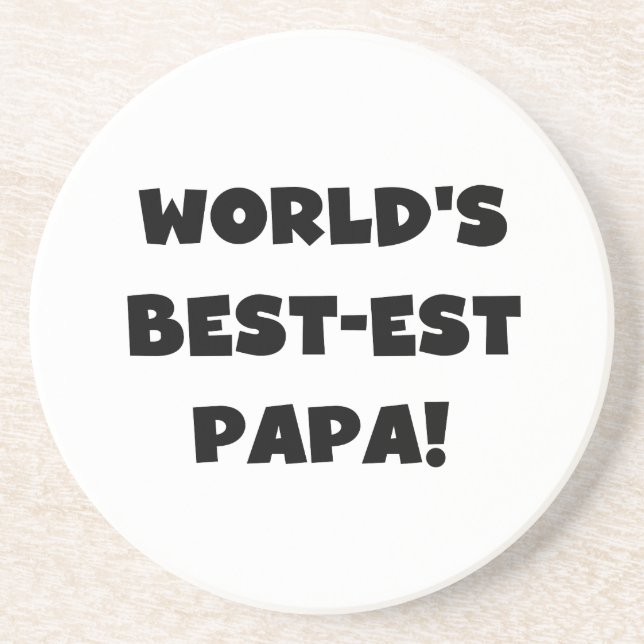 Die besten Papa-Tshirts und Geschenke der Black Te Getränkeuntersetzer (Vorne)