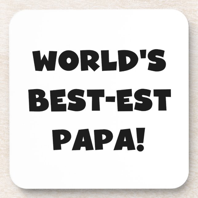 Die besten Papa-Tshirts und Geschenke der Black Te Getränkeuntersetzer (Vorderseite)