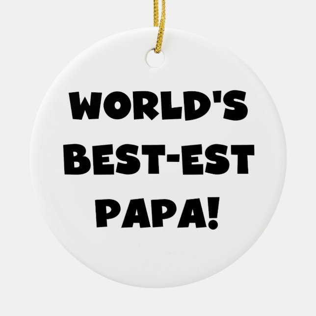 Die besten Papa-Tshirts und Geschenke der Black Te Keramikornament (Vorne)