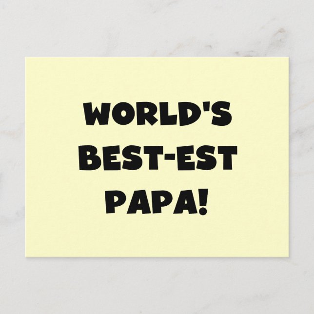Die besten Papa-Tshirts und Geschenke der Black Te Postkarte (Vorderseite)