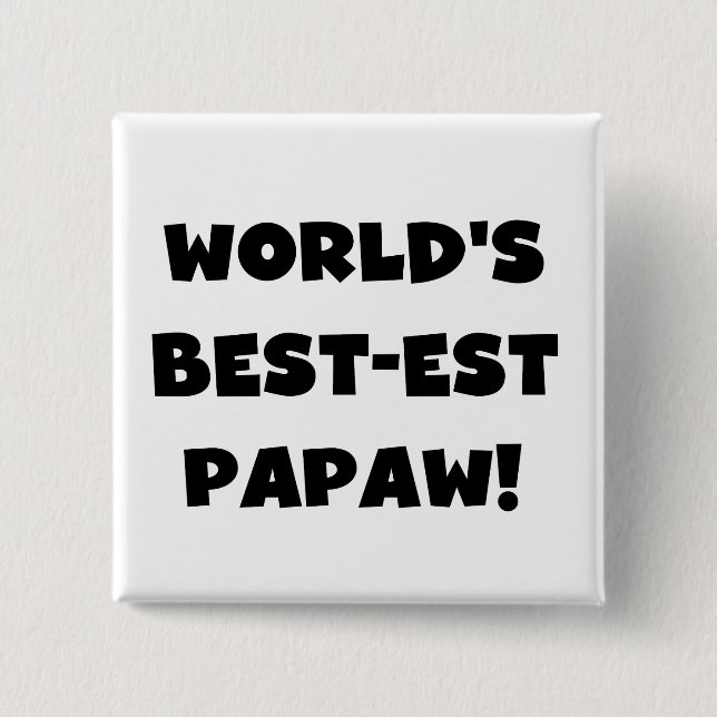 Die besten Papageschenke der Black Text World Button (Vorderseite)