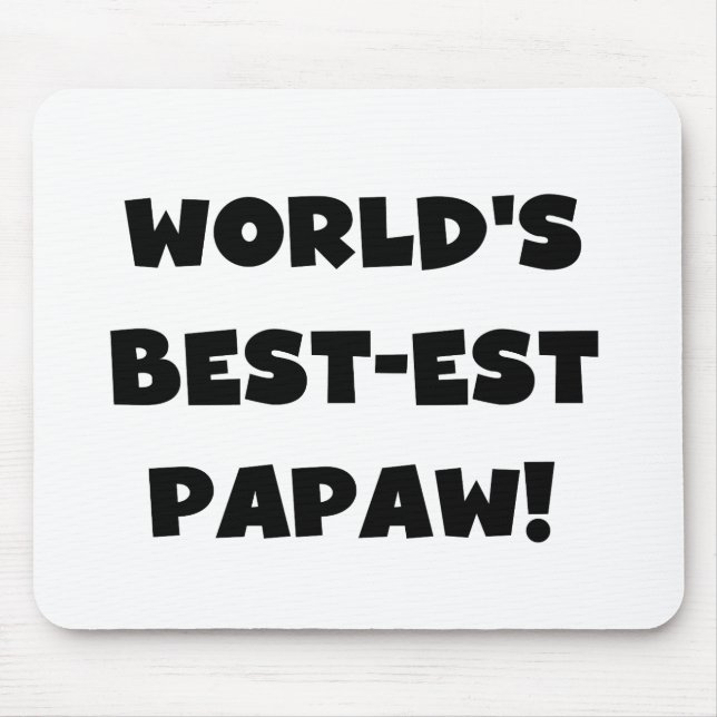 Die besten Papageschenke der Black Text World Mousepad (Vorne)