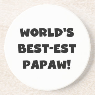 Die besten Papageschenke der Black Text World Sandstein Untersetzer