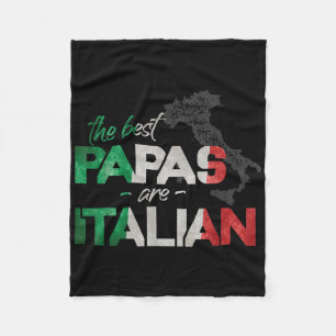 Die besten Papas sind italienisch lustig Italien L Fleecedecke