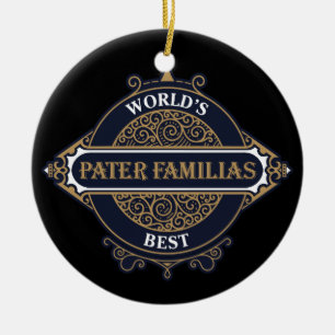 Die besten Pater Familias der Welt (Vater der Fami Keramik Ornament