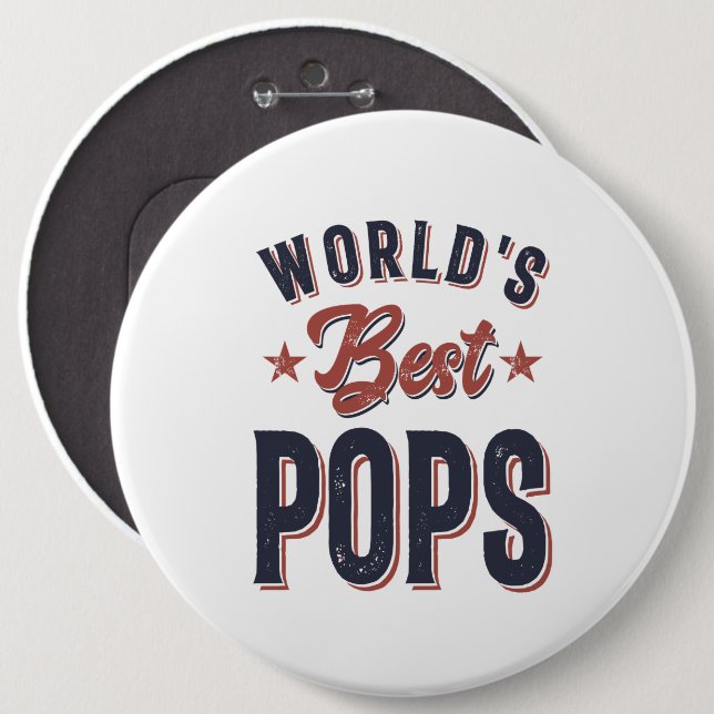 Die besten Pop der Welt | Father Grandpa-Geschenk Button (Vorne & Hinten)