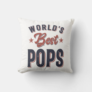 Die besten Pop der Welt   Father Grandpa-Geschenk Kissen