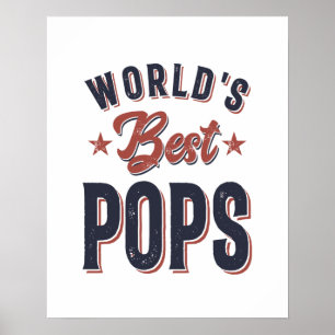 Die besten Pop der Welt Father Grandpa-Geschenk Poster