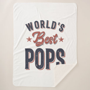 Die besten Pop der Welt Father Grandpa-Geschenk Sherpadecke