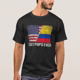 Die besten Pop je Vatertag Kolumbien - Flagge T-Shirt