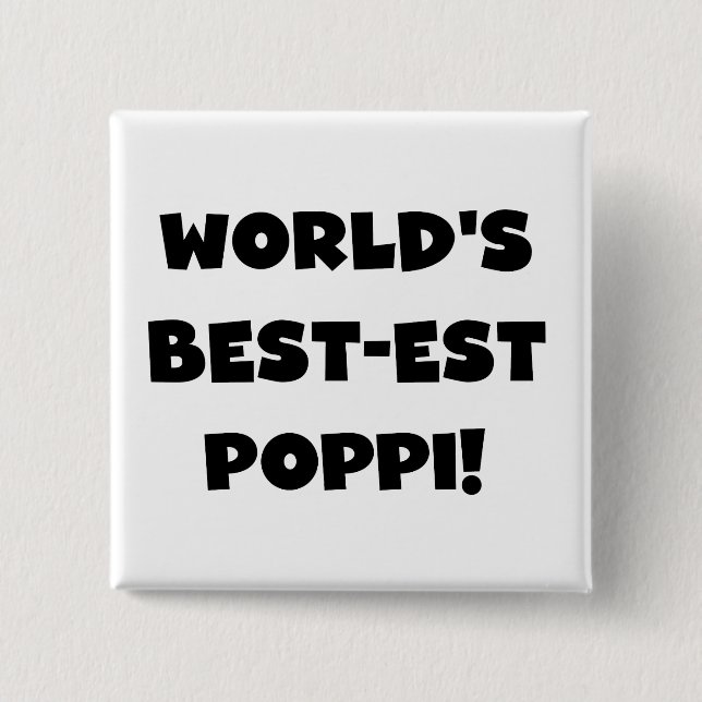 Die besten Poppi-Black-Text-Geschenke der Welt Button (Vorderseite)