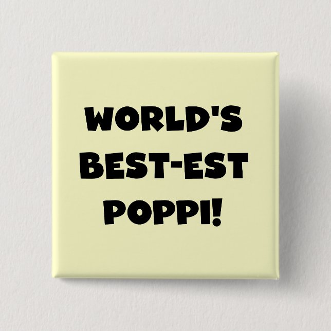 Die besten Poppi-Black-Text-Geschenke der Welt Button (Vorderseite)