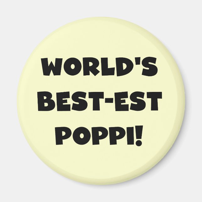 Die besten Poppi-Black-Text-Geschenke der Welt Magnet (Vorne)