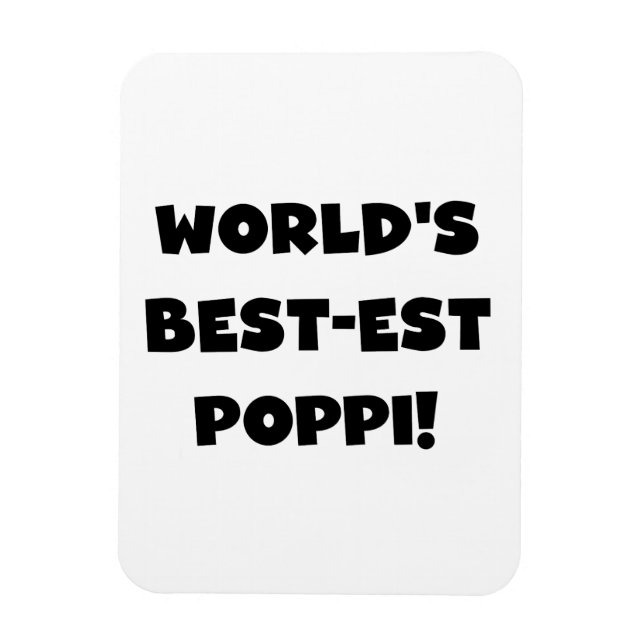Die besten Poppi-Black-Text-Geschenke der Welt Magnet (Vertikal)