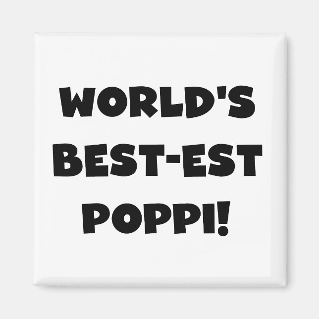 Die besten Poppi-Black-Text-Geschenke der Welt Magnet (Vorne)