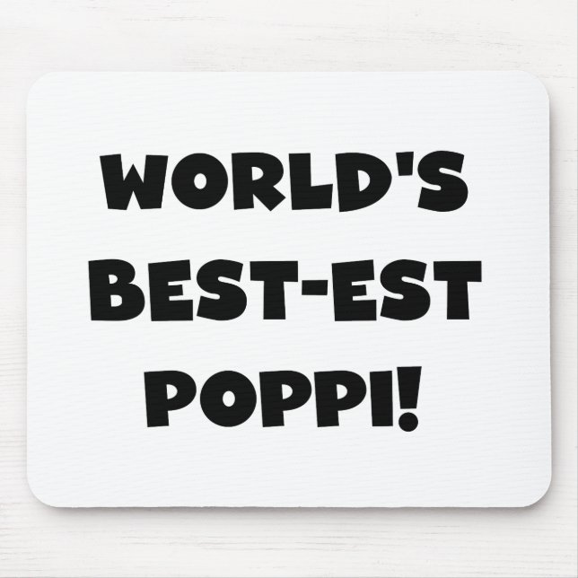 Die besten Poppi-Black-Text-Geschenke der Welt Mousepad (Vorne)