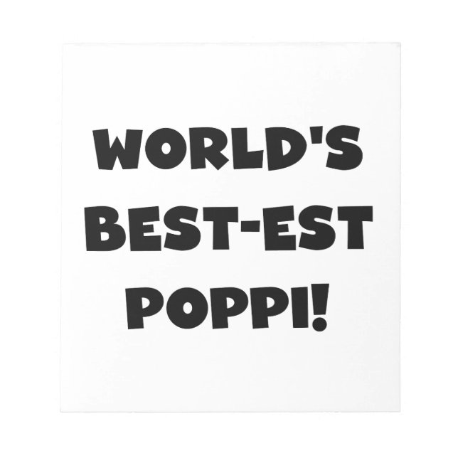 Die besten Poppi-Black-Text-Geschenke der Welt Notizblock (Vorderseite)