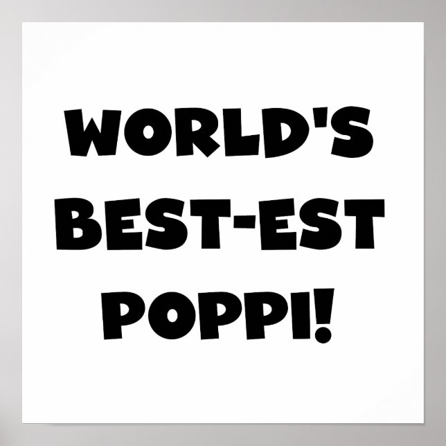Die besten Poppi-Black-Text-Geschenke der Welt Poster (Vorne)