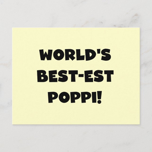 Die besten Poppi-Black-Text-Geschenke der Welt Postkarte (Vorderseite)
