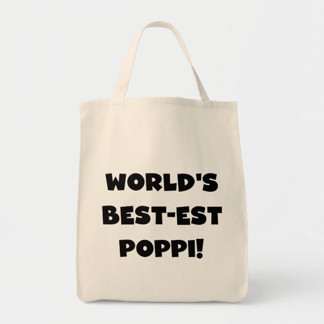 Die besten Poppi-Black-Text-Geschenke der Welt Tragetasche (Vorne)