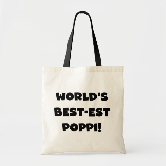 Die besten Poppi-Black-Text-Geschenke der Welt Tragetasche (Vorne)