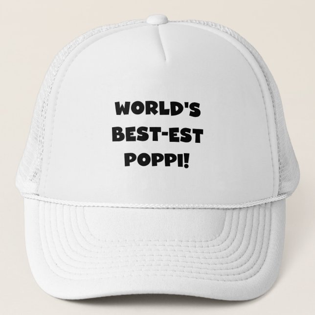 Die besten Poppi-Black-Text-Geschenke der Welt Truckerkappe (Vorderseite)