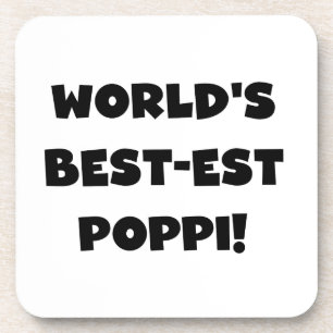 Die besten Poppi-Black-Text-Geschenke der Welt Untersetzer