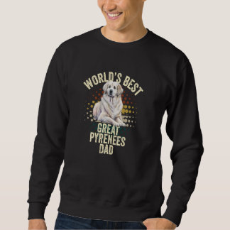 Die besten Pyrenäen der Welt Vater Retro Great Pyr Sweatshirt