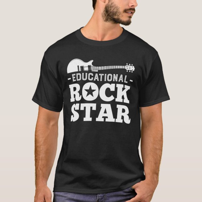 Die besten Rockstar-Rock-Out-Lehrer T-Shirt (Vorderseite)