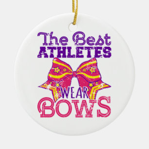 Die besten Sportler tragen Niedliche Cheerleader Keramik Ornament