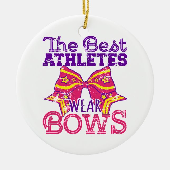 Die besten Sportler tragen Niedliche Cheerleader Keramik Ornament (Vorne)