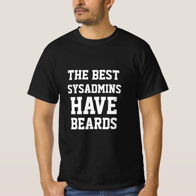 Die besten Sysadmins haben einen T - Shirt mit Bär (Vorderseite)