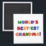 Die besten T - Shirt und Geschenke der Welt für Gr Magnet<br><div class="desc">Die beste Oma der Welt wird die Liebe unserer weltbesten Oma-T - Shirt,  Hoodies,  Tasse,  Karten,  Oma-Keepsakes,  Magnete,  Aufkleber und vieles mehr mit einem bunten Textdesign!</div>