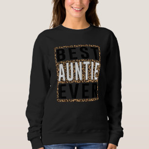 Die besten Tante je Leopard Print Happy Mother Day Sweatshirt