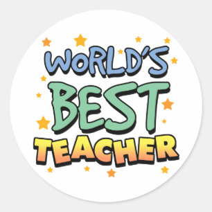 Die besten Teacher-Sticker der Welt Runder Aufkleber