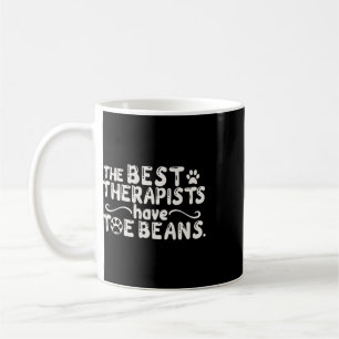 Die besten Therapeuten haben Zehenbohnen Katze und Kaffeetasse