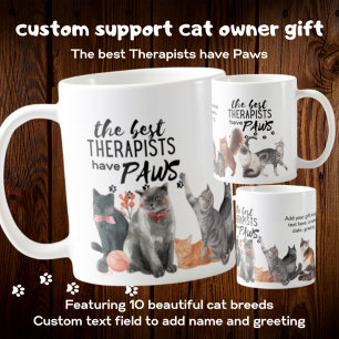 DIE BESTEN THERAPIEN HABEN PAWS-UnterstützungskATZ Kaffeetasse