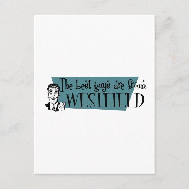 Die besten Typ kommen aus Westfield Postkarte (Vorderseite)