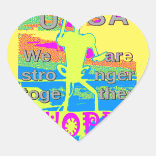 Die besten USA Hope Hillary Stronger Together Herz-Aufkleber