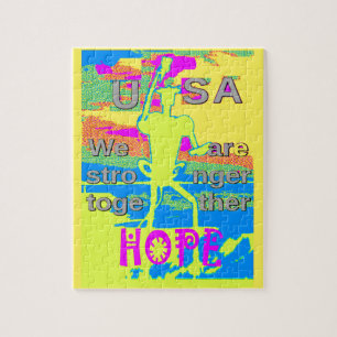 Die besten USA Hope Hillary Stronger Together Puzzle